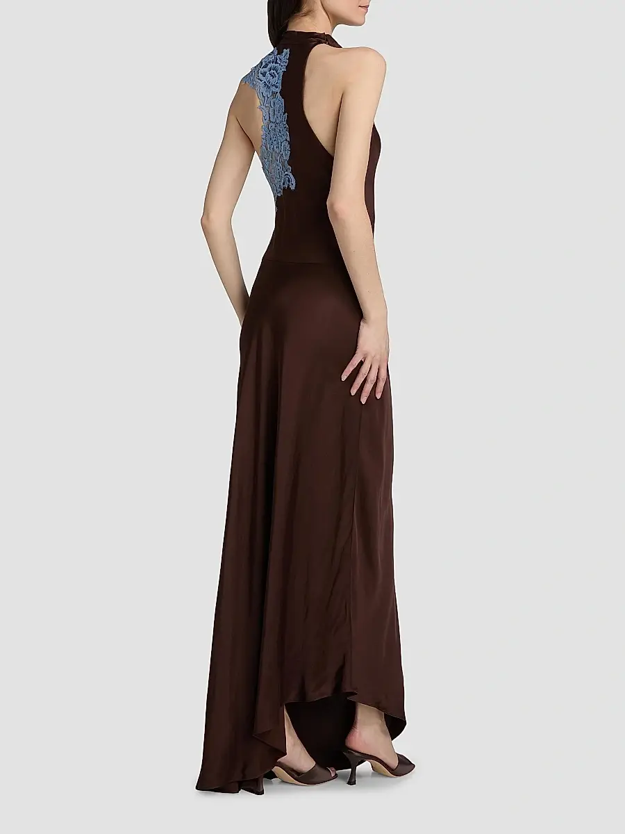 A.L.C. A. L.C. Women's Josephine Lace-Inlay Satin Maxi Dress | Thumbnail 5 A.L.C. A. L.C. Women's Josephine Lace-Inlay Satin Maxi Dress | Thumbnail 5