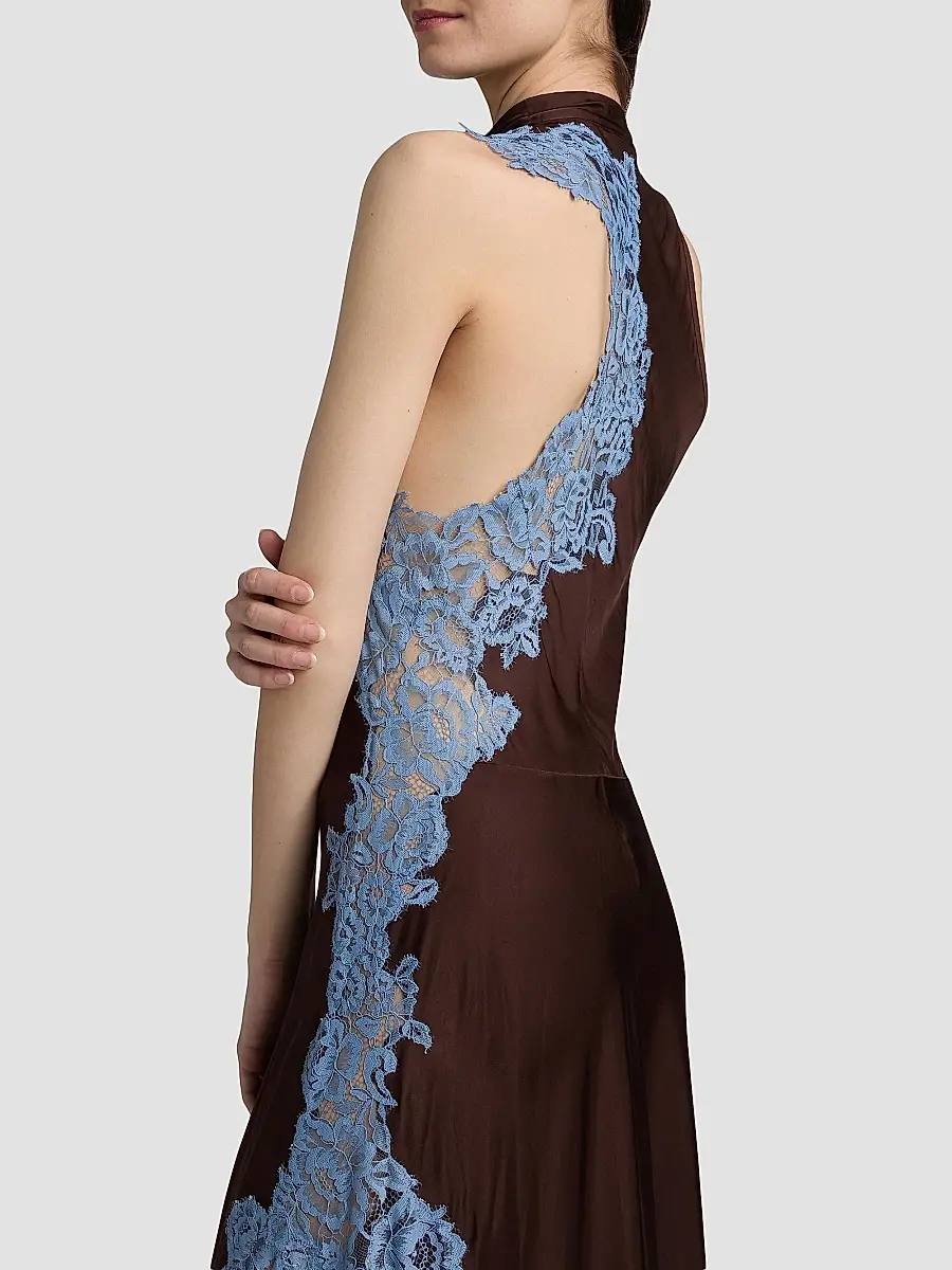 A.L.C. A. L.C. Women's Josephine Lace-Inlay Satin Maxi Dress | Thumbnail 6 A.L.C. A. L.C. Women's Josephine Lace-Inlay Satin Maxi Dress | Thumbnail 6
