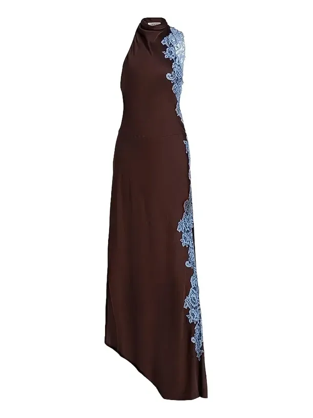 A.L.C. A. L.C. Women's Josephine Lace-Inlay Satin Maxi Dress
