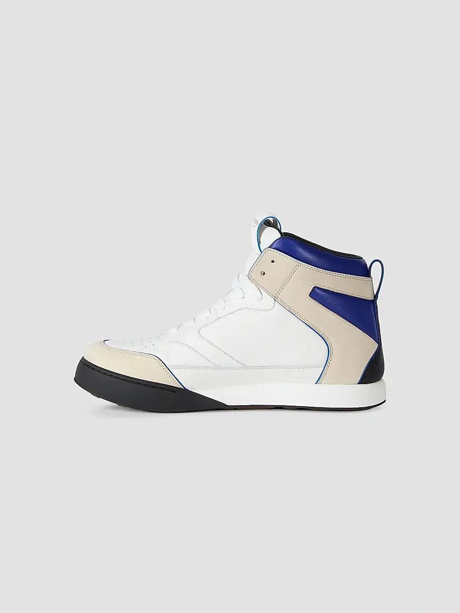 Givenchy Men's Yard High-Top Sneakers in Leather - Black Blue White | Thumbnail 3