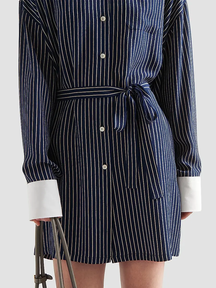 Prada Women's Marocain Shirt Dress | Thumbnail 4 Prada Women's Marocain Shirt Dress | Thumbnail 4