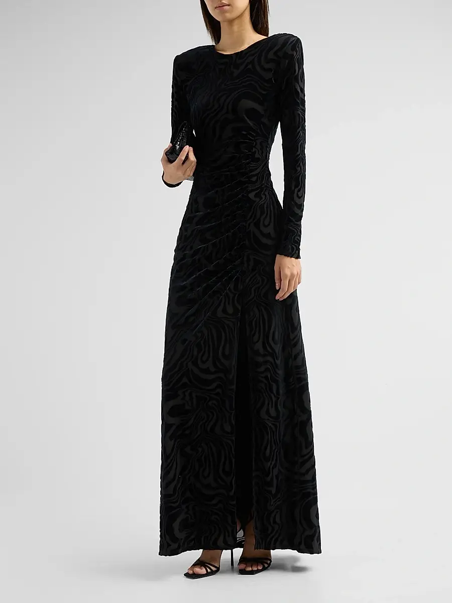 Ramy Brook Women's April Swirl A-Line Gown | Thumbnail 4 Ramy Brook Women's April Swirl A-Line Gown | Thumbnail 4