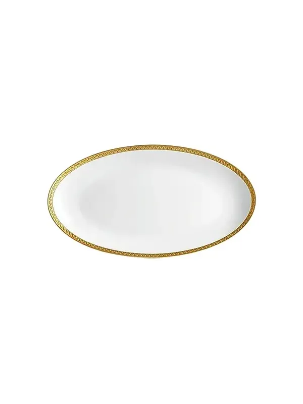 L'Objet Neptune Porcelain & 24K Gold Large Oval Platter