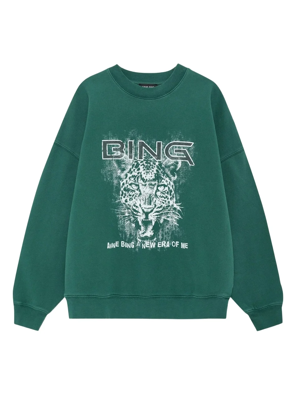 Women's Miles Leopard Graphic Cotton Sweatshirt Women's Miles Leopard Graphic Cotton Sweatshirt