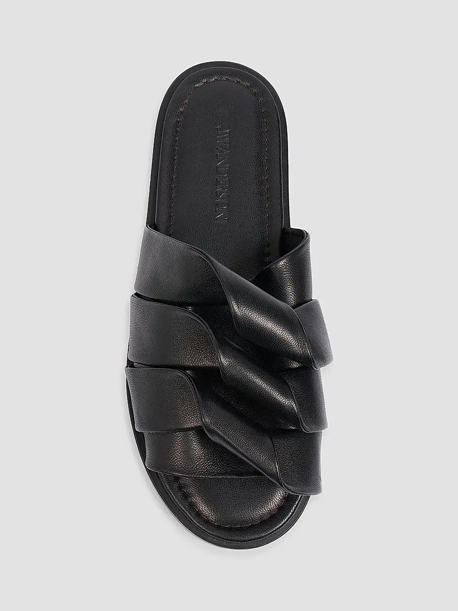 JW Anderson Women's Coil Rolled-Strap Leather Slides | Thumbnail 4