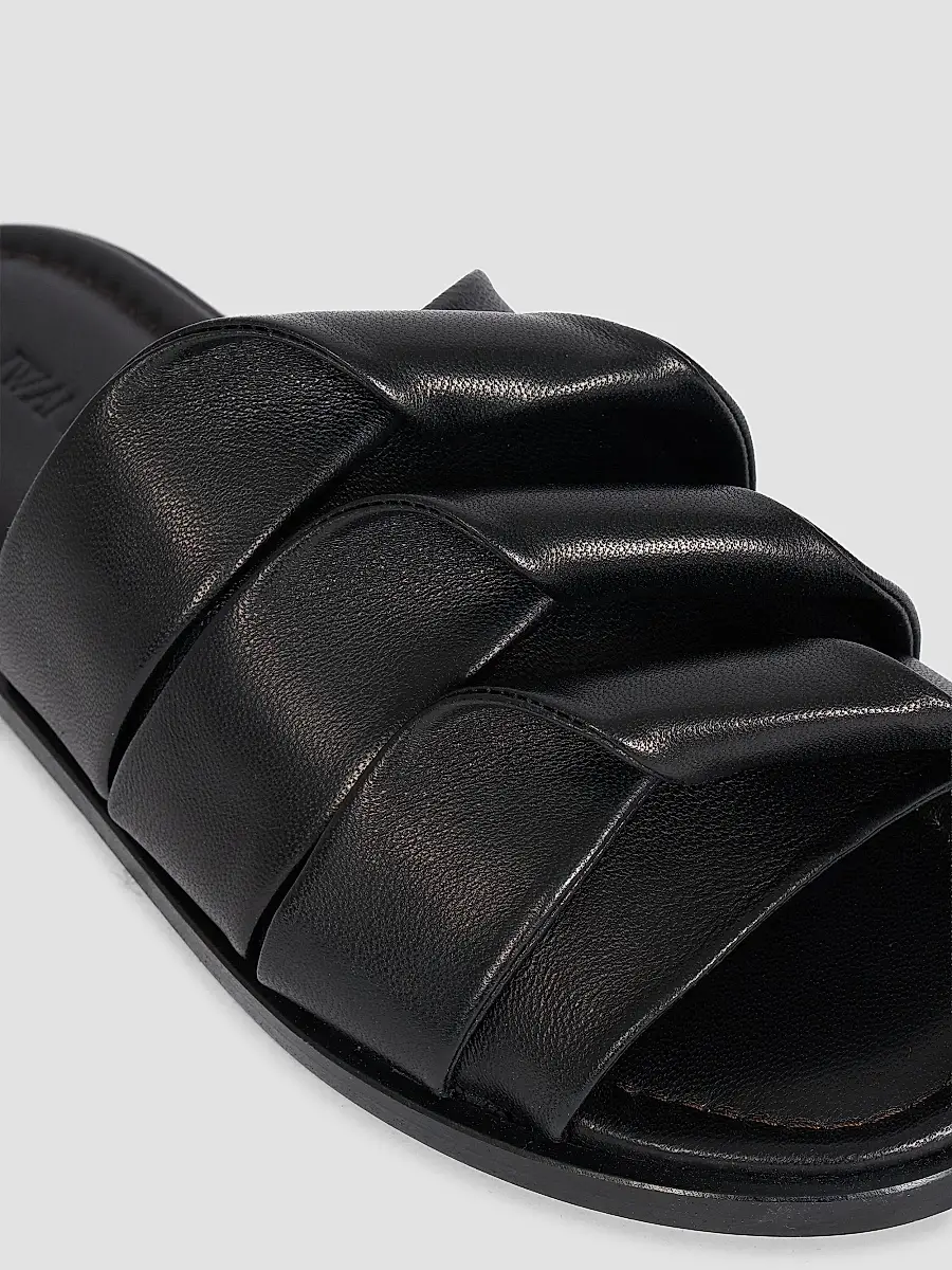 JW Anderson Women's Coil Rolled-Strap Leather Slides | Thumbnail 5