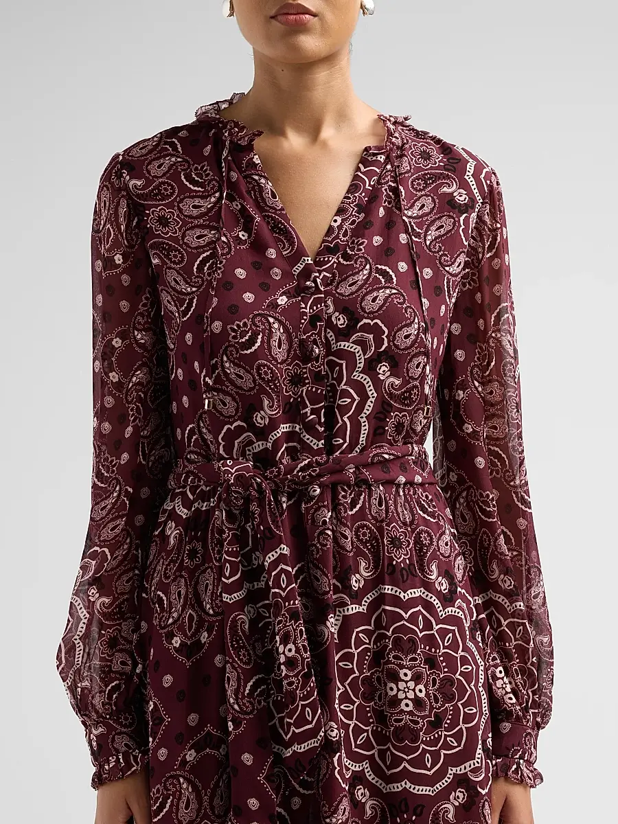 Cara Cara Women's Verity Bandana Print Belted Midi Dress | Thumbnail 5 Cara Cara Women's Verity Bandana Print Belted Midi Dress | Thumbnail 5