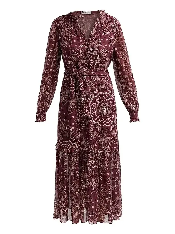 Women's Verity Bandana Print Belted Midi Dress Women's Verity Bandana Print Belted Midi Dress