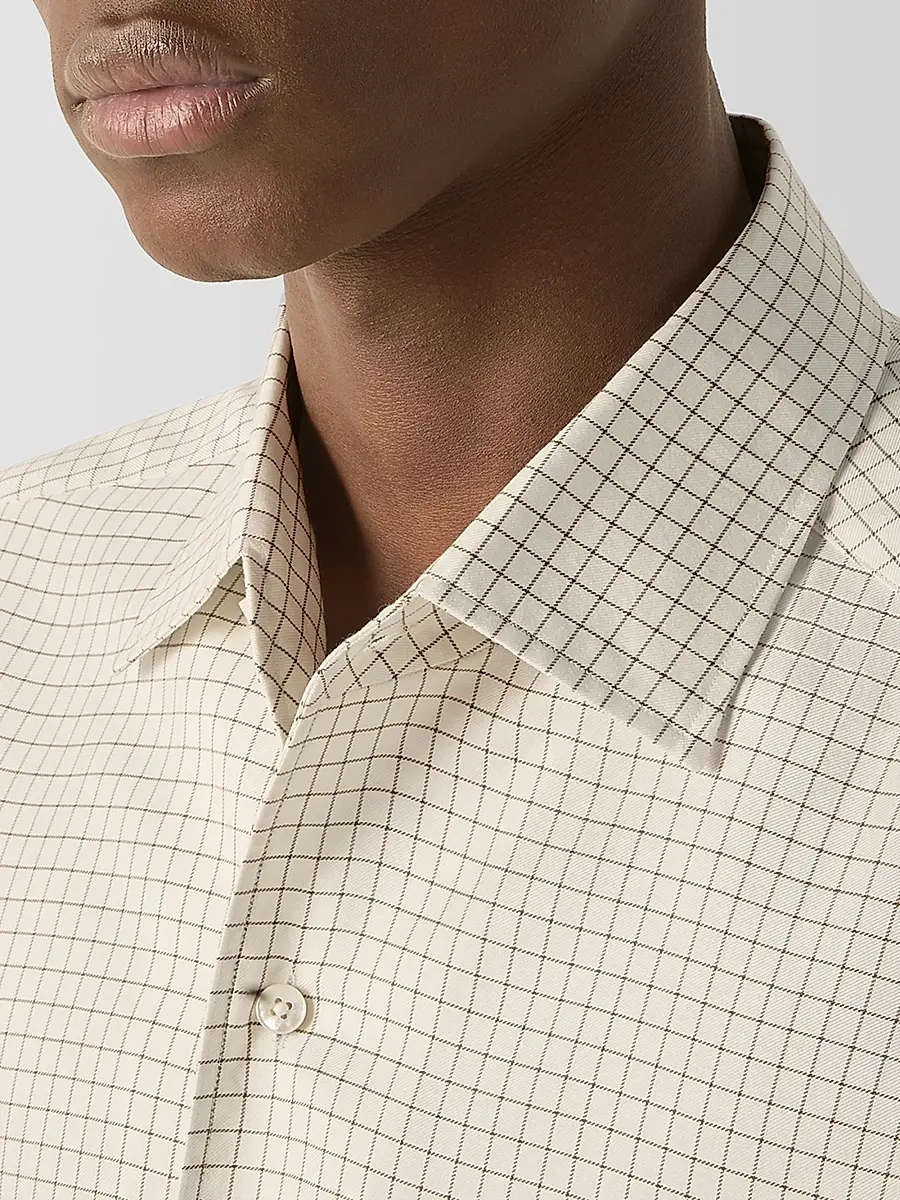 Zegna Men's Silk Shirt | Thumbnail 5 Zegna Men's Silk Shirt | Thumbnail 5