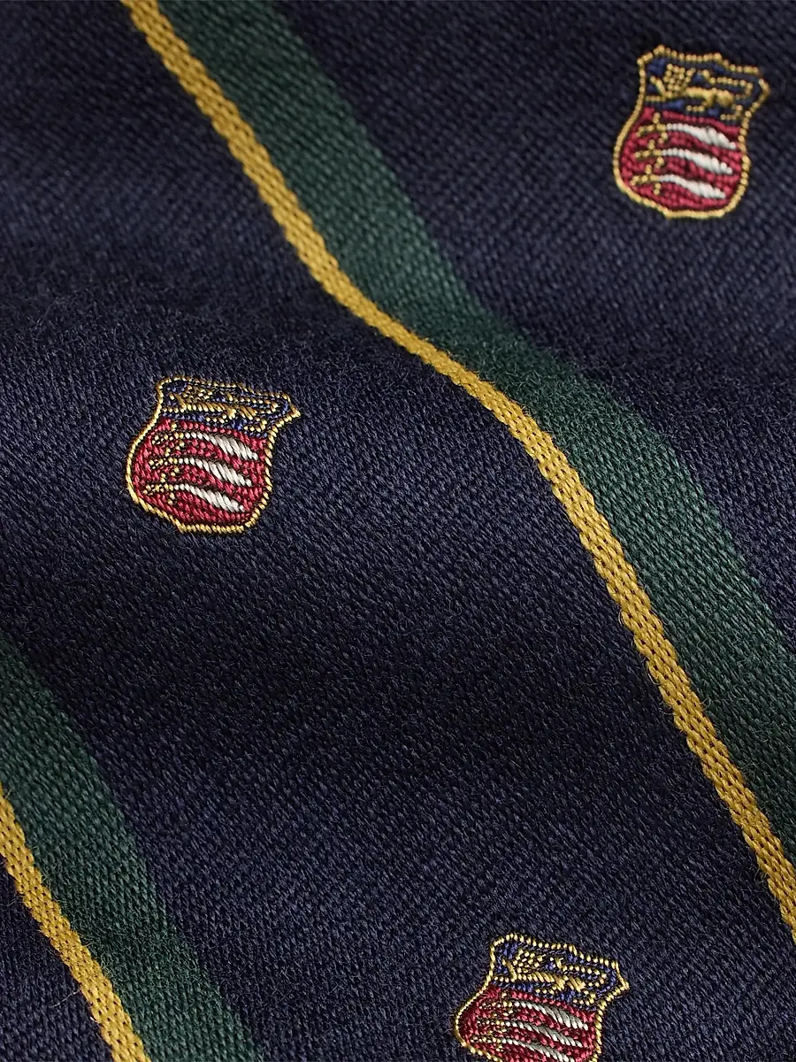 Polo Ralph Lauren Men's Vintage-Inspired Striped Wool-Silk Club Tie | Thumbnail 3 Polo Ralph Lauren Men's Vintage-Inspired Striped Wool-Silk Club Tie | Thumbnail 3