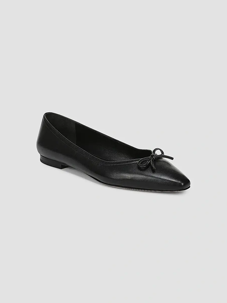 Veronica Beard Women's Cailey Leather Ballerina Flats | Thumbnail 2 Veronica Beard Women's Cailey Leather Ballerina Flats | Thumbnail 2