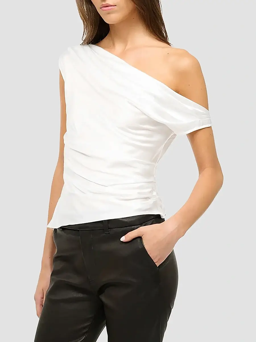 Staud Women's Phare Pleated Silk Top | Thumbnail 2 Staud Women's Phare Pleated Silk Top | Thumbnail 2