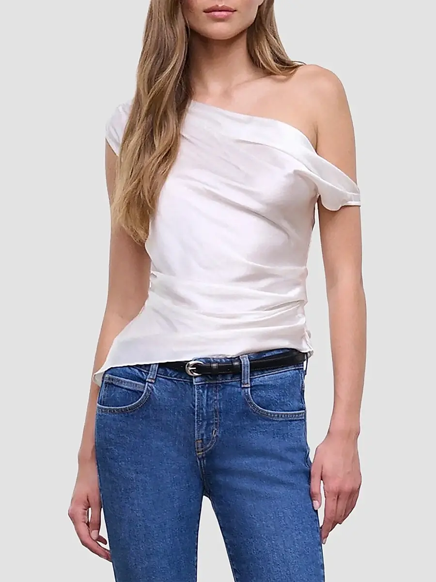 Staud Women's Phare Pleated Silk Top | Thumbnail 4 Staud Women's Phare Pleated Silk Top | Thumbnail 4