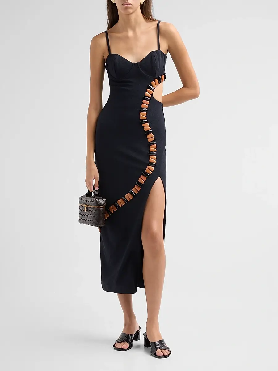 PatBo Women's Delya Stone Knit Midi Dress | Thumbnail 2