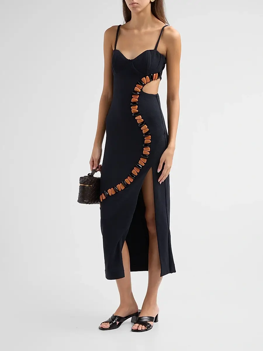 PatBo Women's Delya Stone Knit Midi Dress | Thumbnail 4