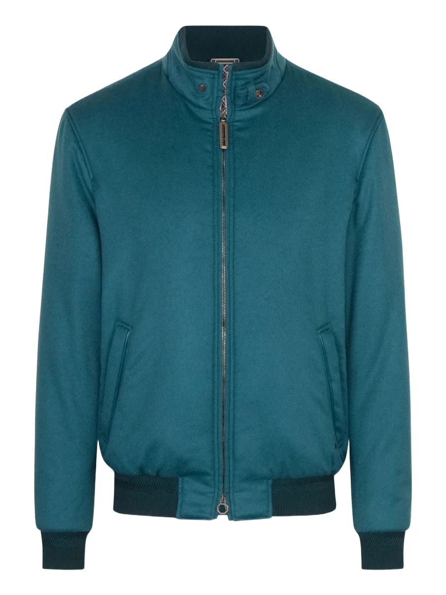 Stefano Ricci Men's Cashmere and Lambskin Leather Blouson Jacket