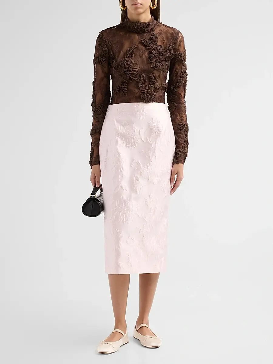 Aknvas Women's Clarissa Brocade Pencil Skirt | Thumbnail 2 Aknvas Women's Clarissa Brocade Pencil Skirt | Thumbnail 2