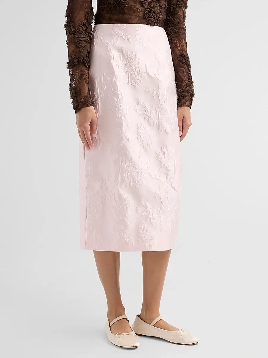 Aknvas Women's Clarissa Brocade Pencil Skirt | Thumbnail 4 Aknvas Women's Clarissa Brocade Pencil Skirt | Thumbnail 4