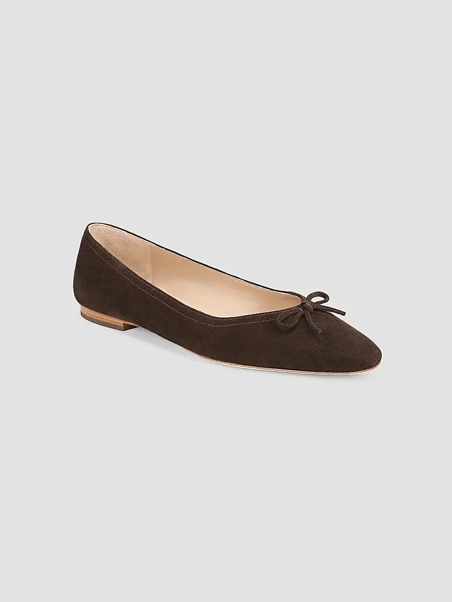 Veronica Beard Women's Cailey Suede Ballerina Flats | Thumbnail 2 Veronica Beard Women's Cailey Suede Ballerina Flats | Thumbnail 2