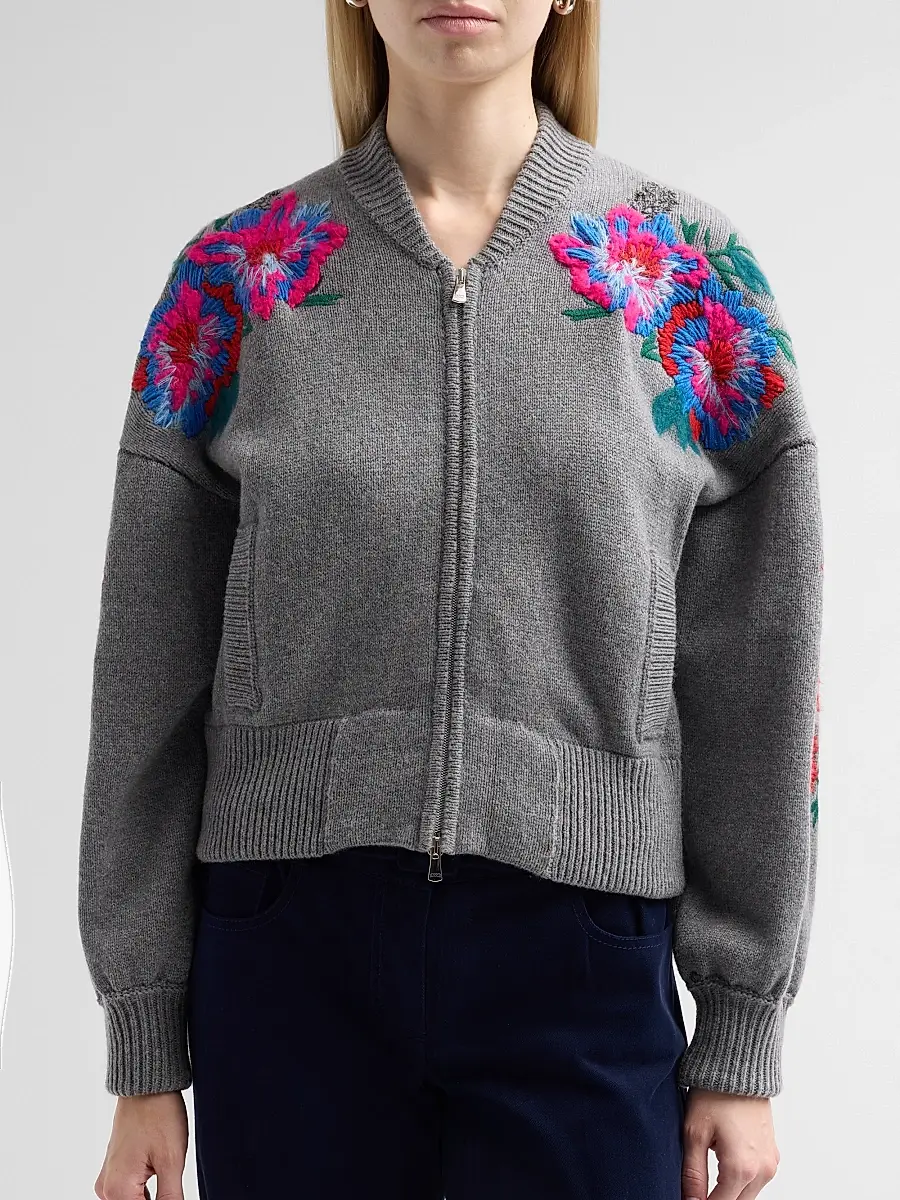 MAISON COMMON Women's Wool Knit Bomber Jacket | Thumbnail 5 MAISON COMMON Women's Wool Knit Bomber Jacket | Thumbnail 5