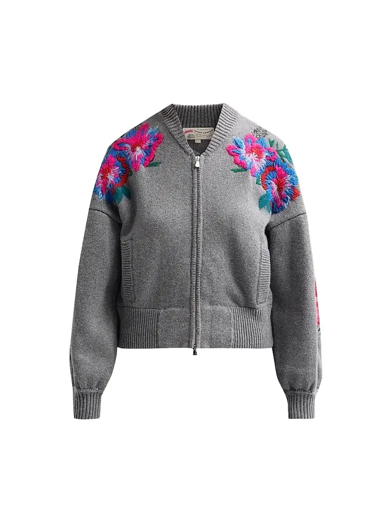 Women's Wool Knit Bomber Jacket Women's Wool Knit Bomber Jacket