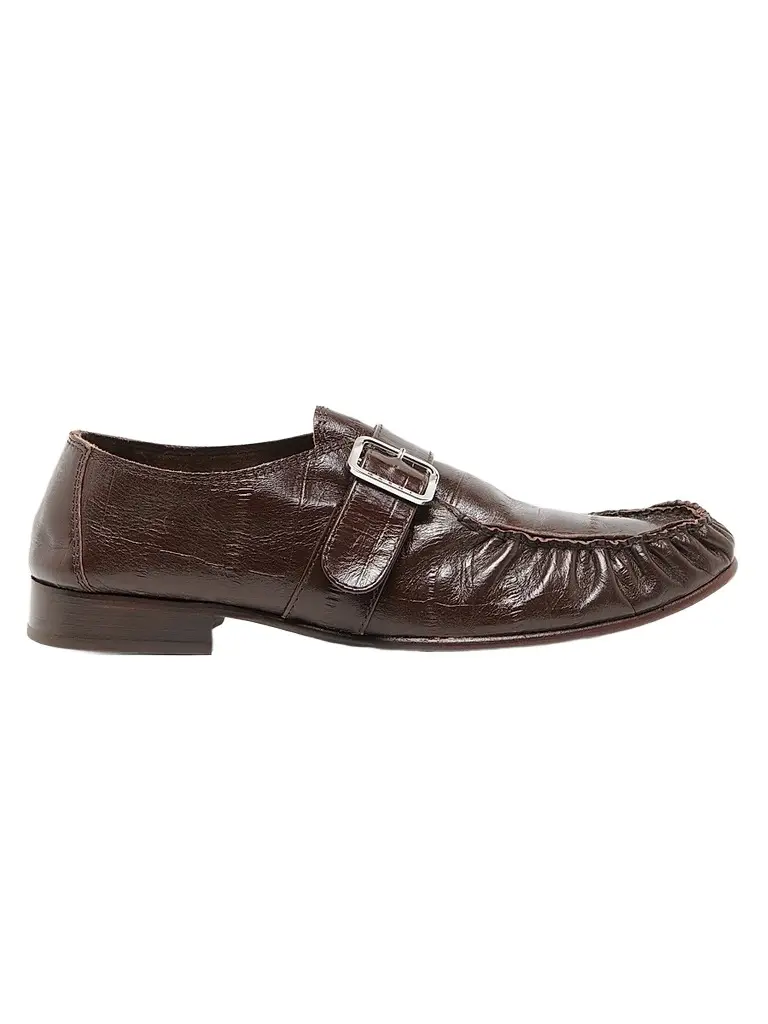 Marni Men's Moccasin Leather Apron Toe Shoes