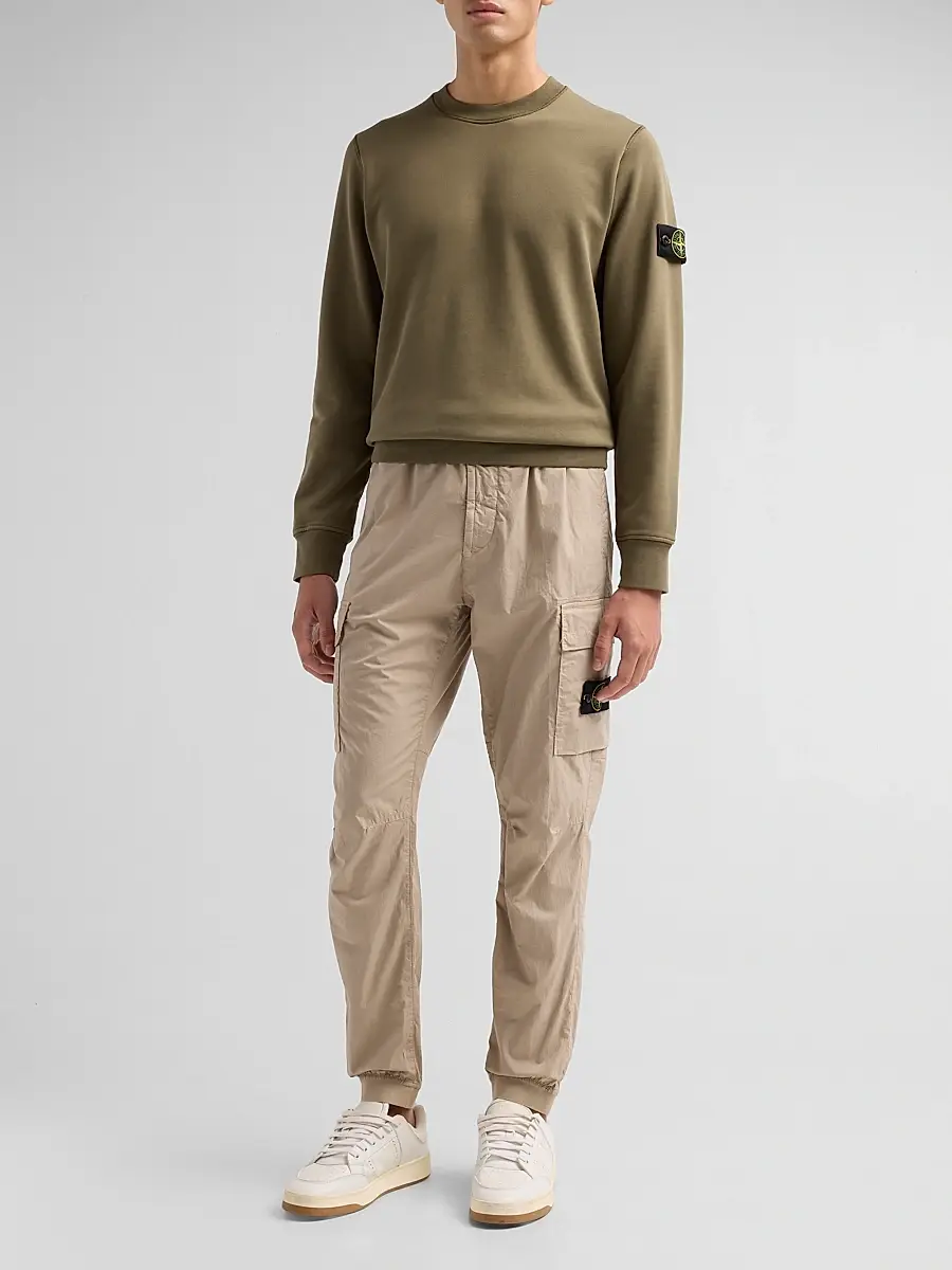Stone Island Men's Felpa Cotton Crewneck Sweatshirt | Thumbnail 2 Stone Island Men's Felpa Cotton Crewneck Sweatshirt | Thumbnail 2