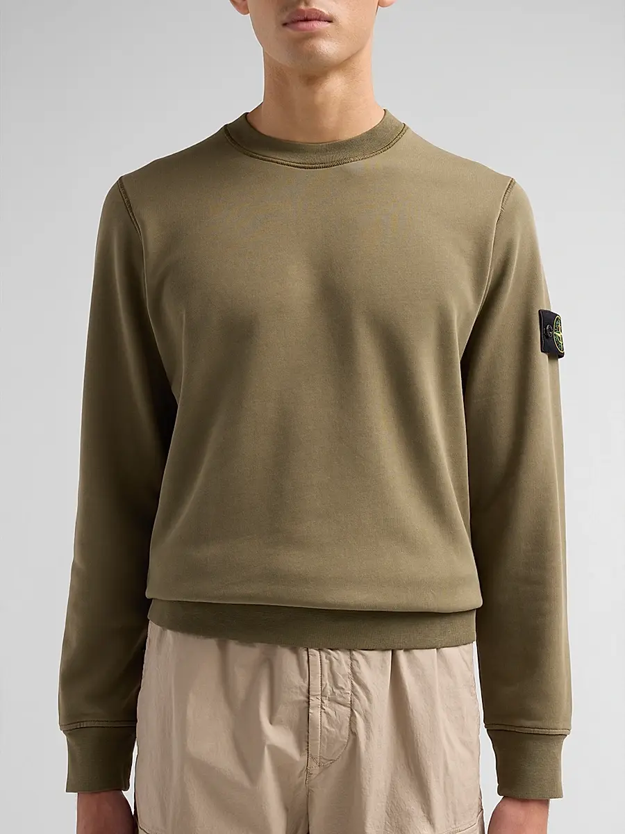 Stone Island Men's Felpa Cotton Crewneck Sweatshirt | Thumbnail 5 Stone Island Men's Felpa Cotton Crewneck Sweatshirt | Thumbnail 5