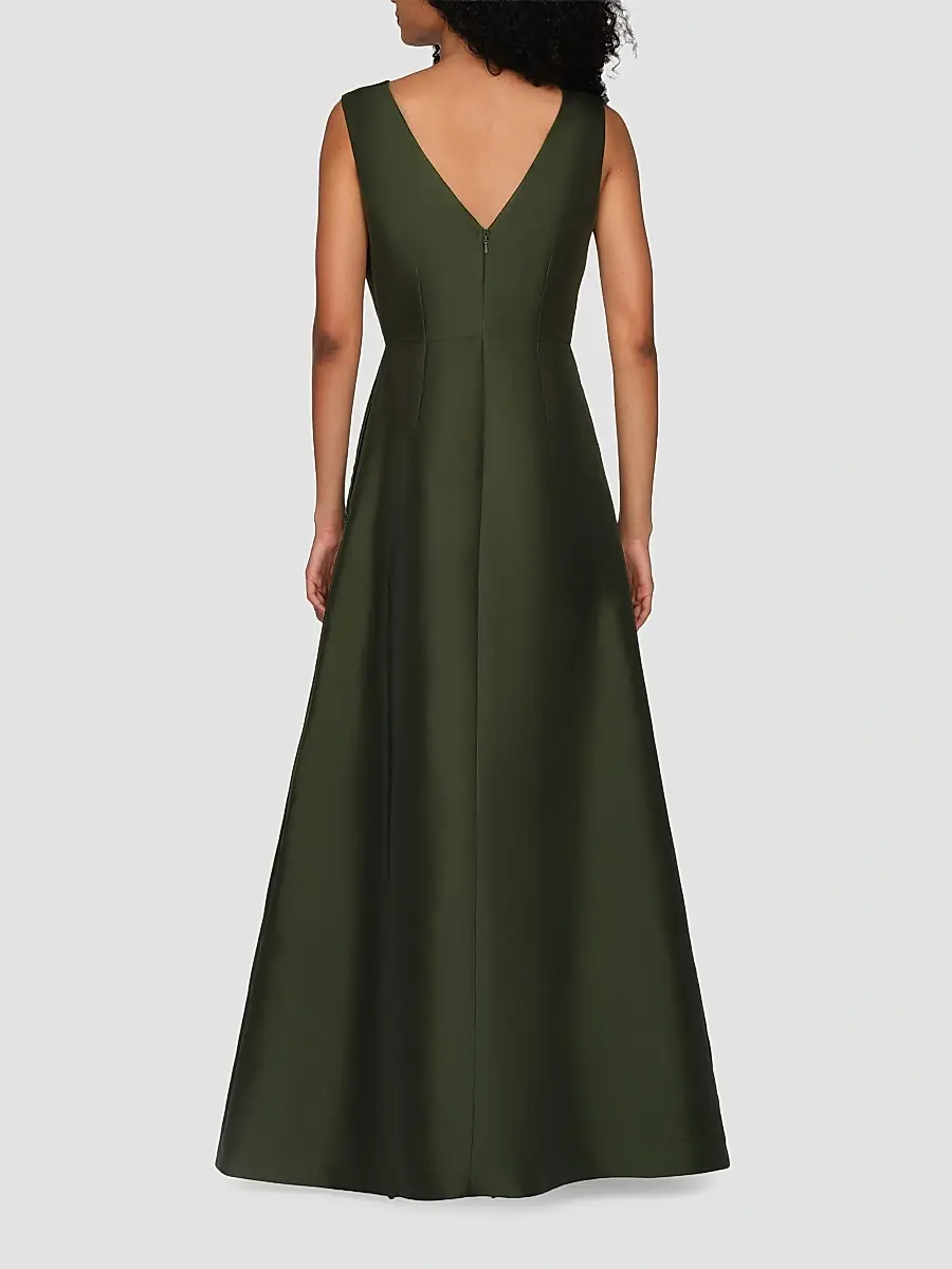 Kay Unger Women's Charlene Beaded Taffeta A-Line Gown | Thumbnail 3 Kay Unger Women's Charlene Beaded Taffeta A-Line Gown | Thumbnail 3