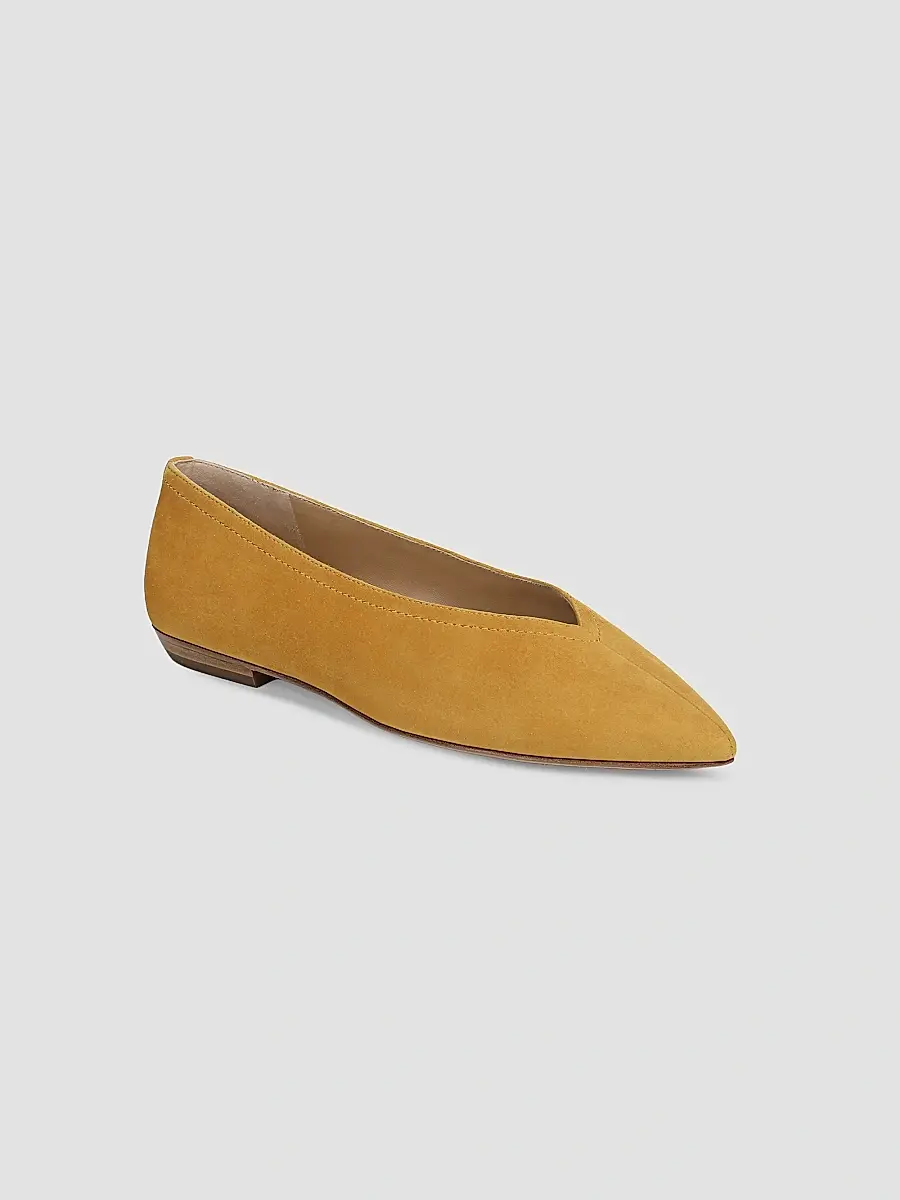 Veronica Beard Women's Bancroft Suede Ballerina Flats | Thumbnail 2 Veronica Beard Women's Bancroft Suede Ballerina Flats | Thumbnail 2