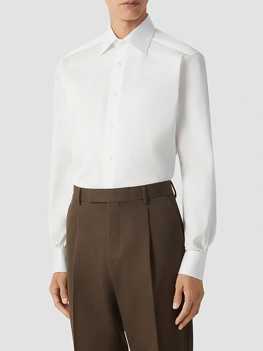 Zegna Men's Trecapi Cotton Shirt | Thumbnail 2 Zegna Men's Trecapi Cotton Shirt | Thumbnail 2
