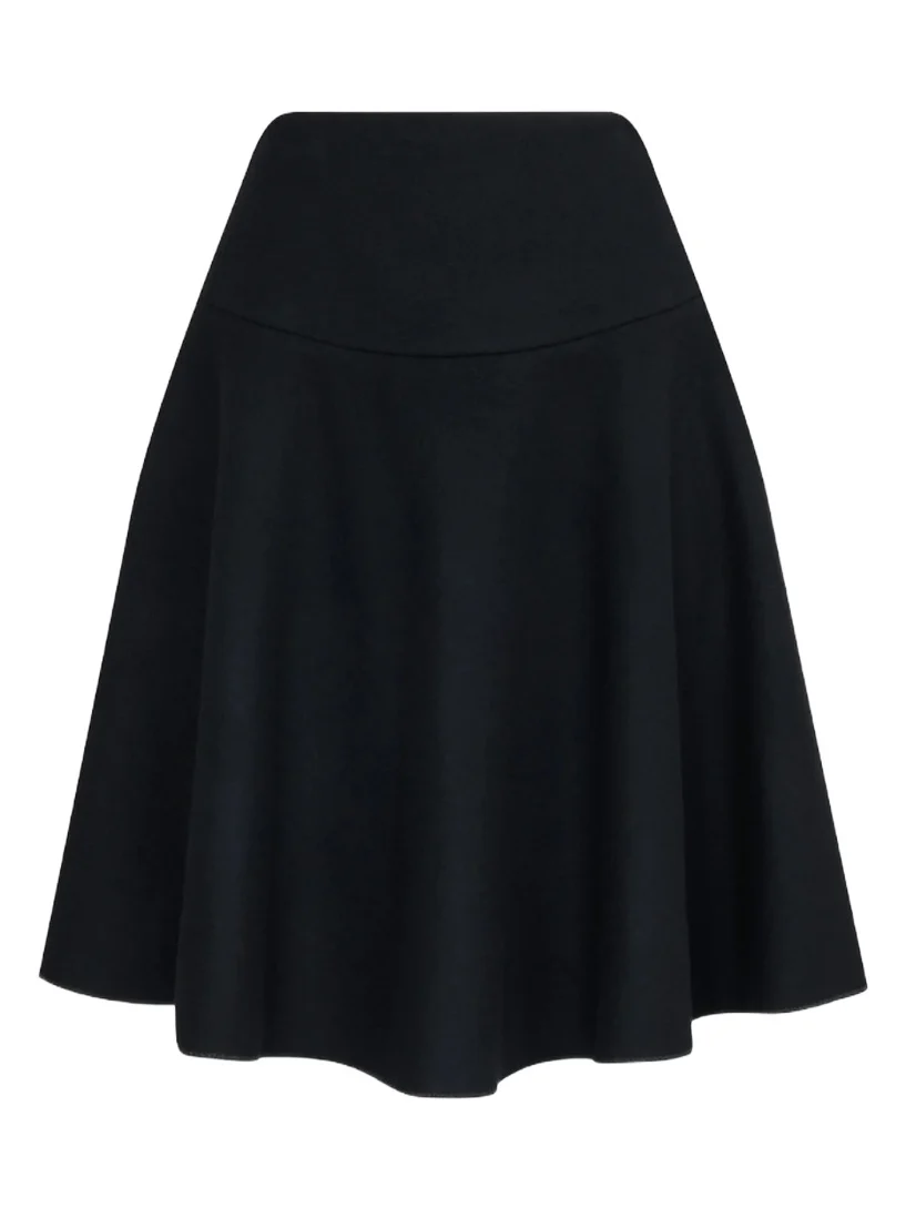 Alaïa Women's Felted Wool Skater Skirt