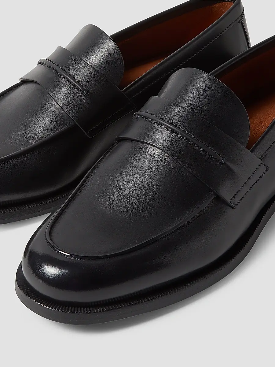 Zegna Men's Leather Mocassin Corso Loafers | Thumbnail 5