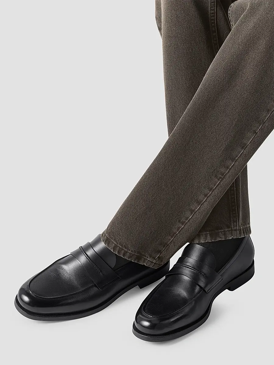 Zegna Men's Leather Mocassin Corso Loafers | Thumbnail 6