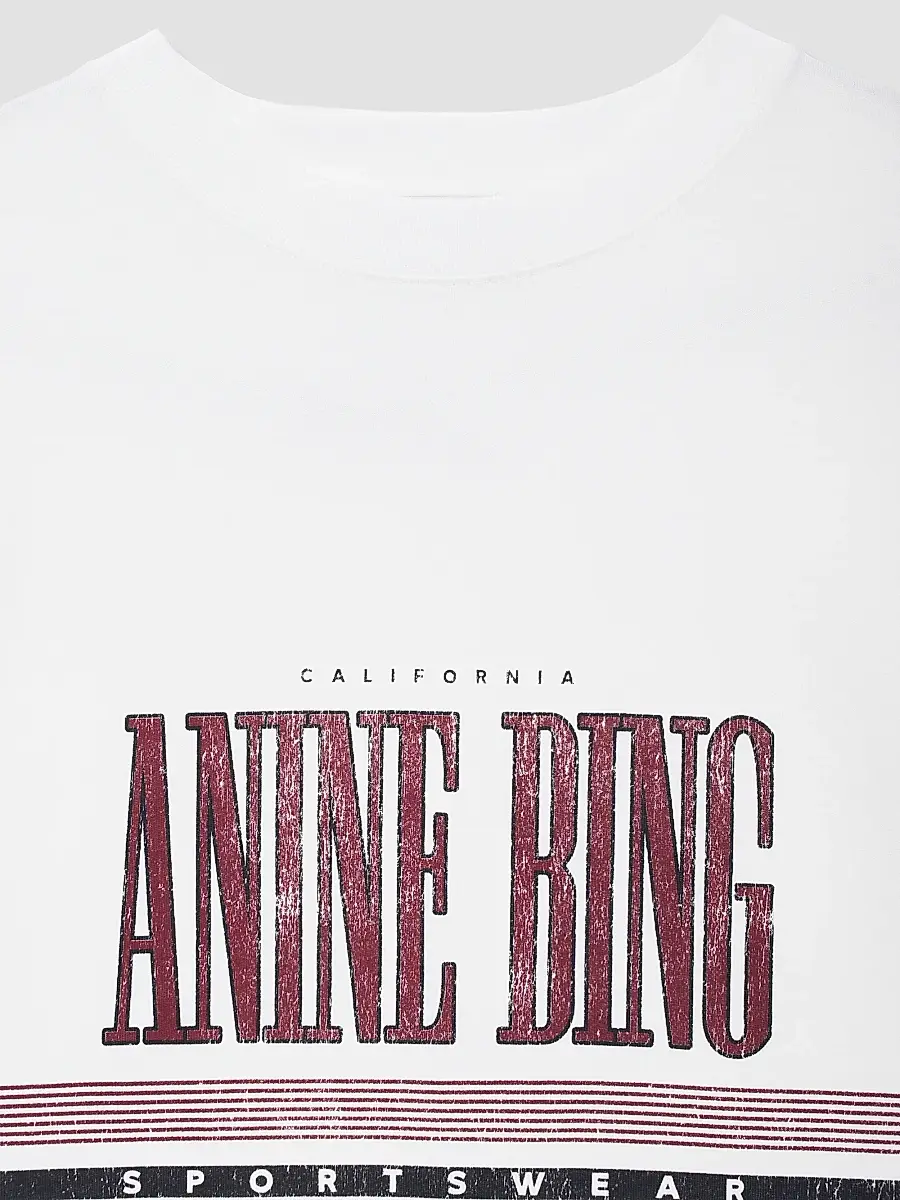 Anine Bing Women's Nell Sport Graphic Cotton T-Shirt | Thumbnail 5 Anine Bing Women's Nell Sport Graphic Cotton T-Shirt | Thumbnail 5