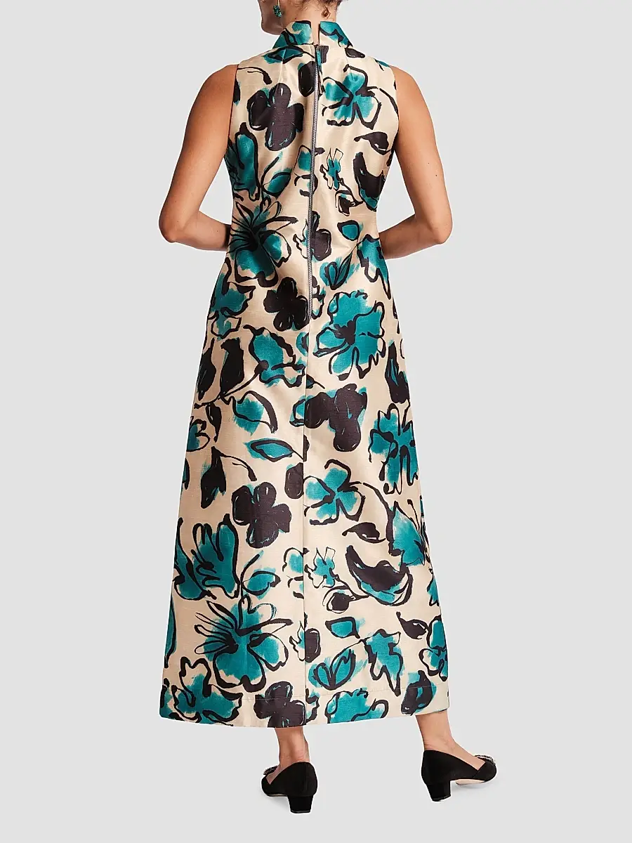 Frances Valentine Women's Carlyle Abstract Meadow Maxi Dress | Thumbnail 3