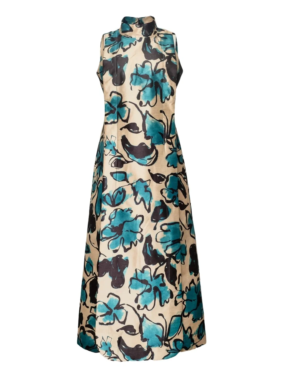 Frances Valentine Women's Carlyle Abstract Meadow Maxi Dress