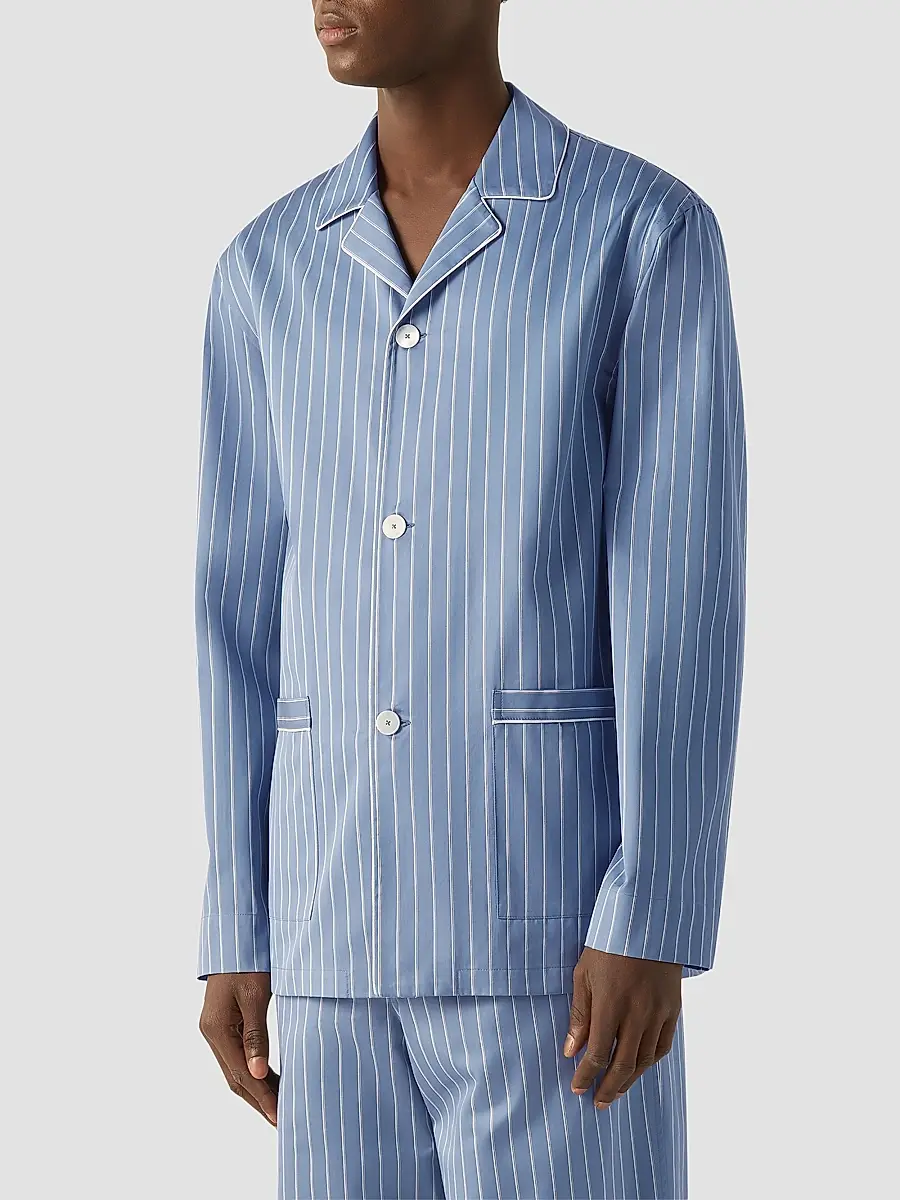 Zegna Men's Cotton Pajama Shirt | Thumbnail 3