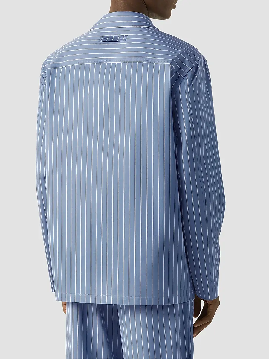 Zegna Men's Cotton Pajama Shirt | Thumbnail 4