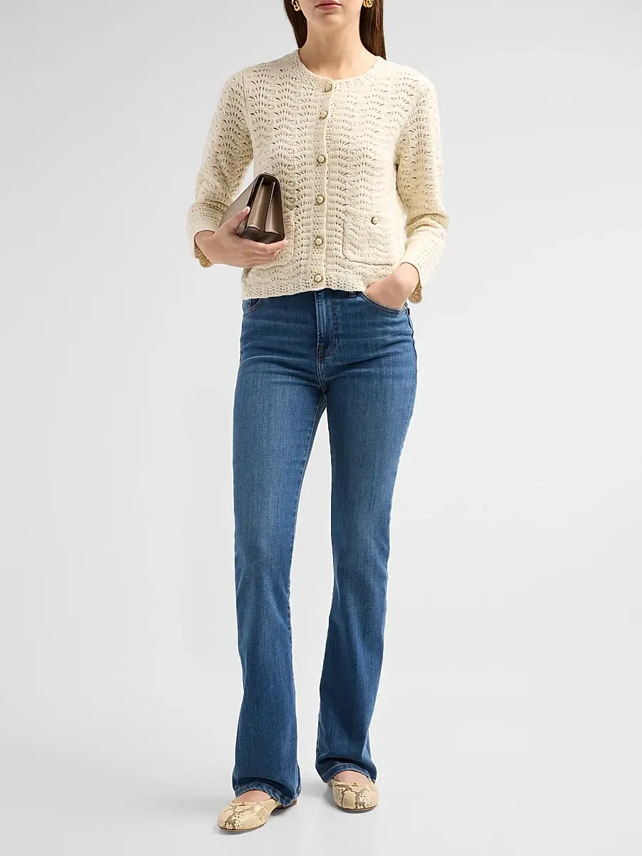 Frame Women's The Chevron Knit Cardigan | Thumbnail 2