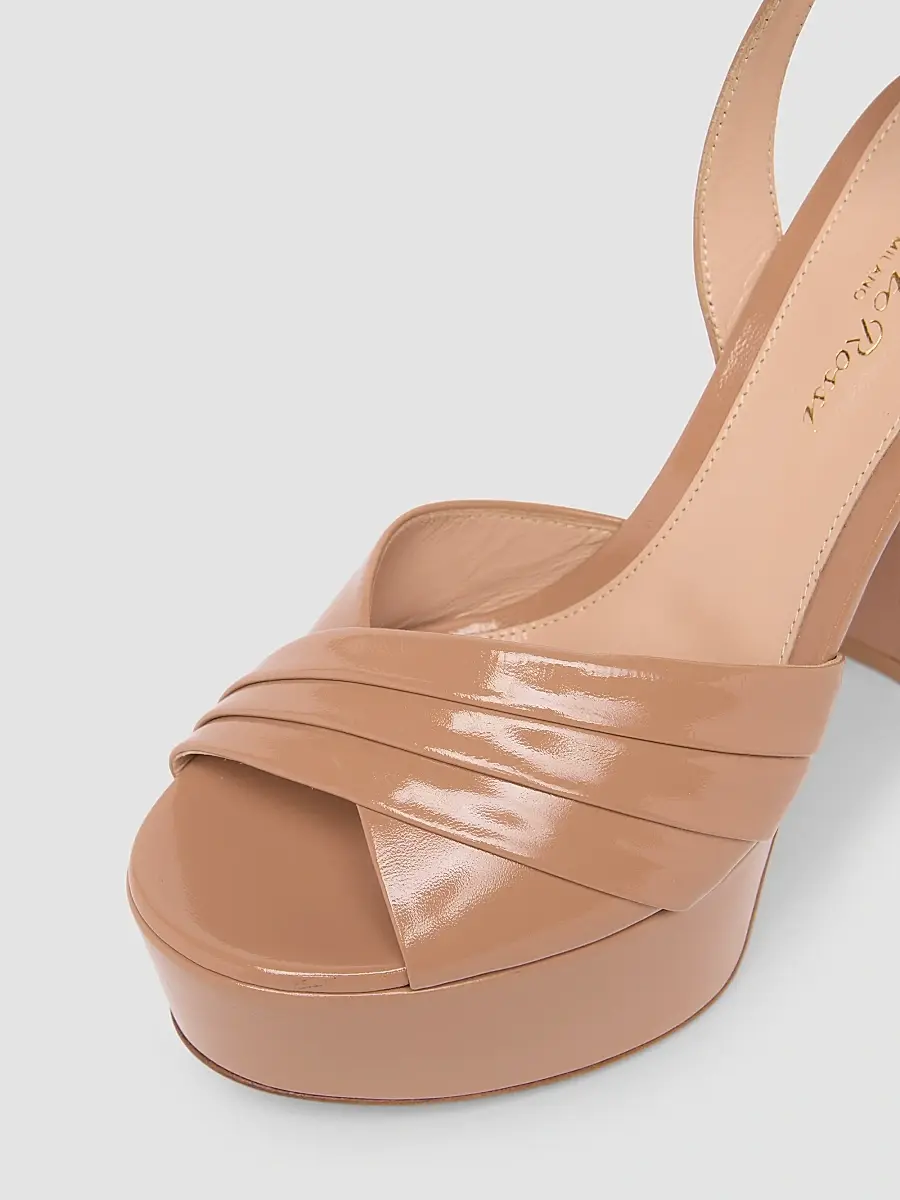 Gianvito Rossi Women's 85MM Leather Platform Sandals | Thumbnail 3