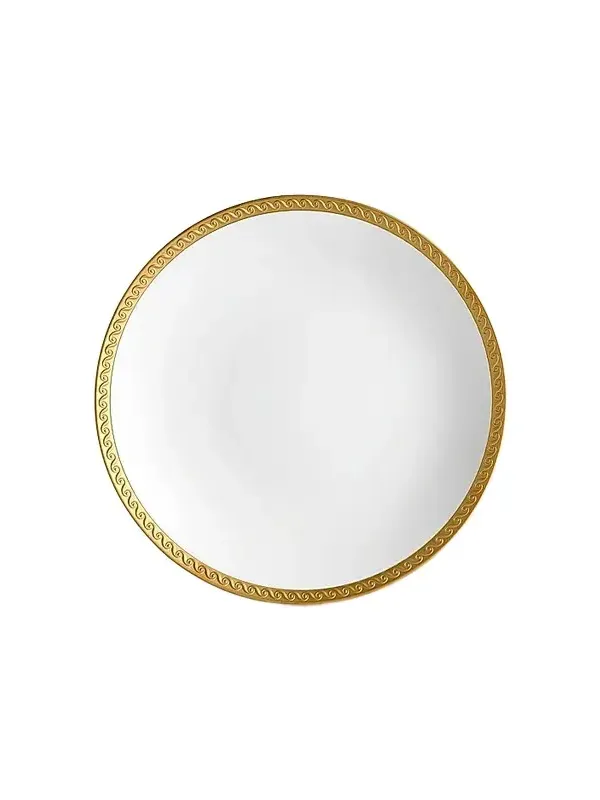 L'Objet Neptune Porcelain & 24K-Gold Charger - White Gold