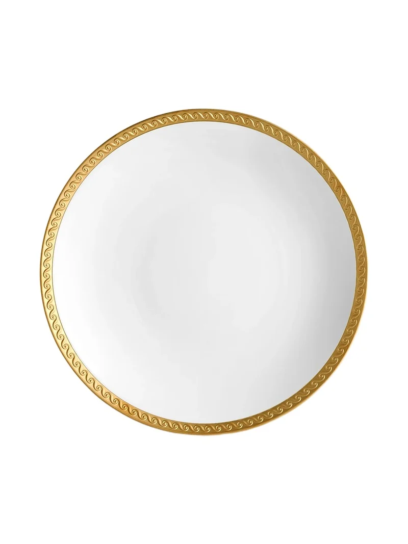 L'Objet Neptune Porcelain & 24K-Gold Charger - White Gold