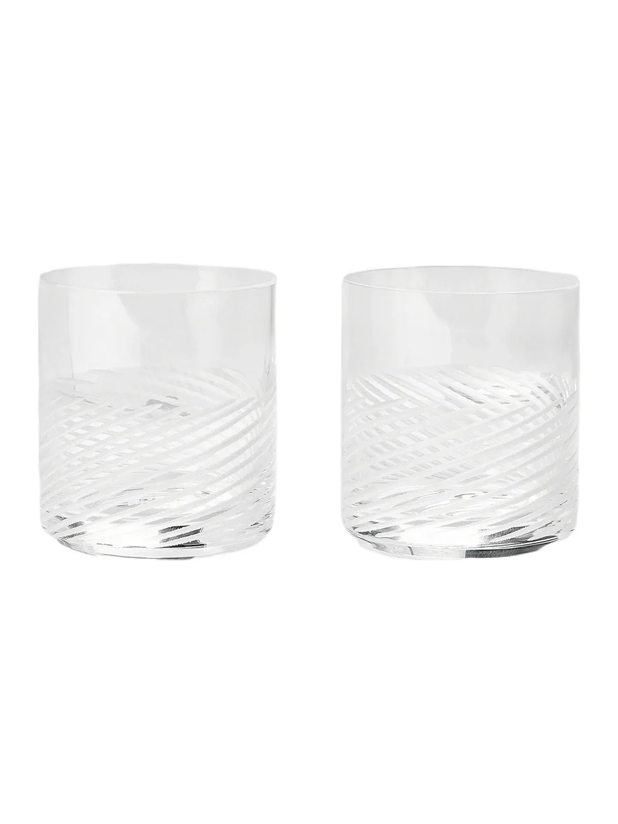 Brunello Cucinelli Set of Two Amaro Glasses in Murano Glass - Transparent