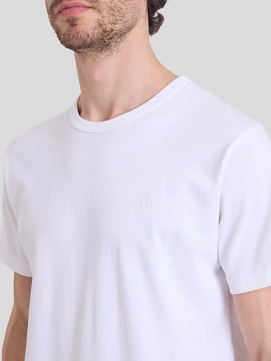 JW Anderson Men's Anchor-Embroidered Cotton T-Shirt | Thumbnail 5 JW Anderson Men's Anchor-Embroidered Cotton T-Shirt | Thumbnail 5