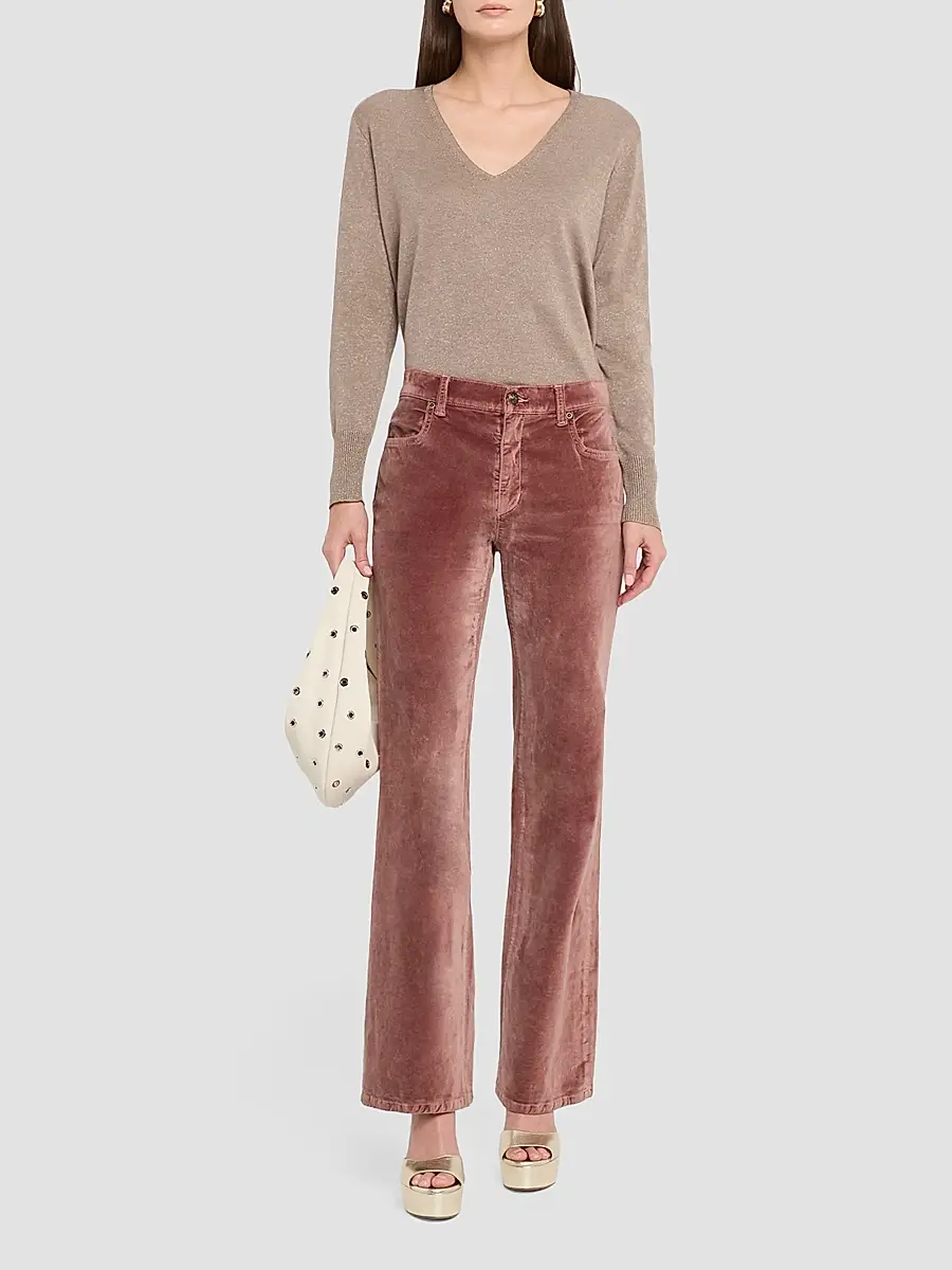 Kobi Halperin Women's Vinny Wool Shimmer V-Neck Sweater | Thumbnail 2 Kobi Halperin Women's Vinny Wool Shimmer V-Neck Sweater | Thumbnail 2