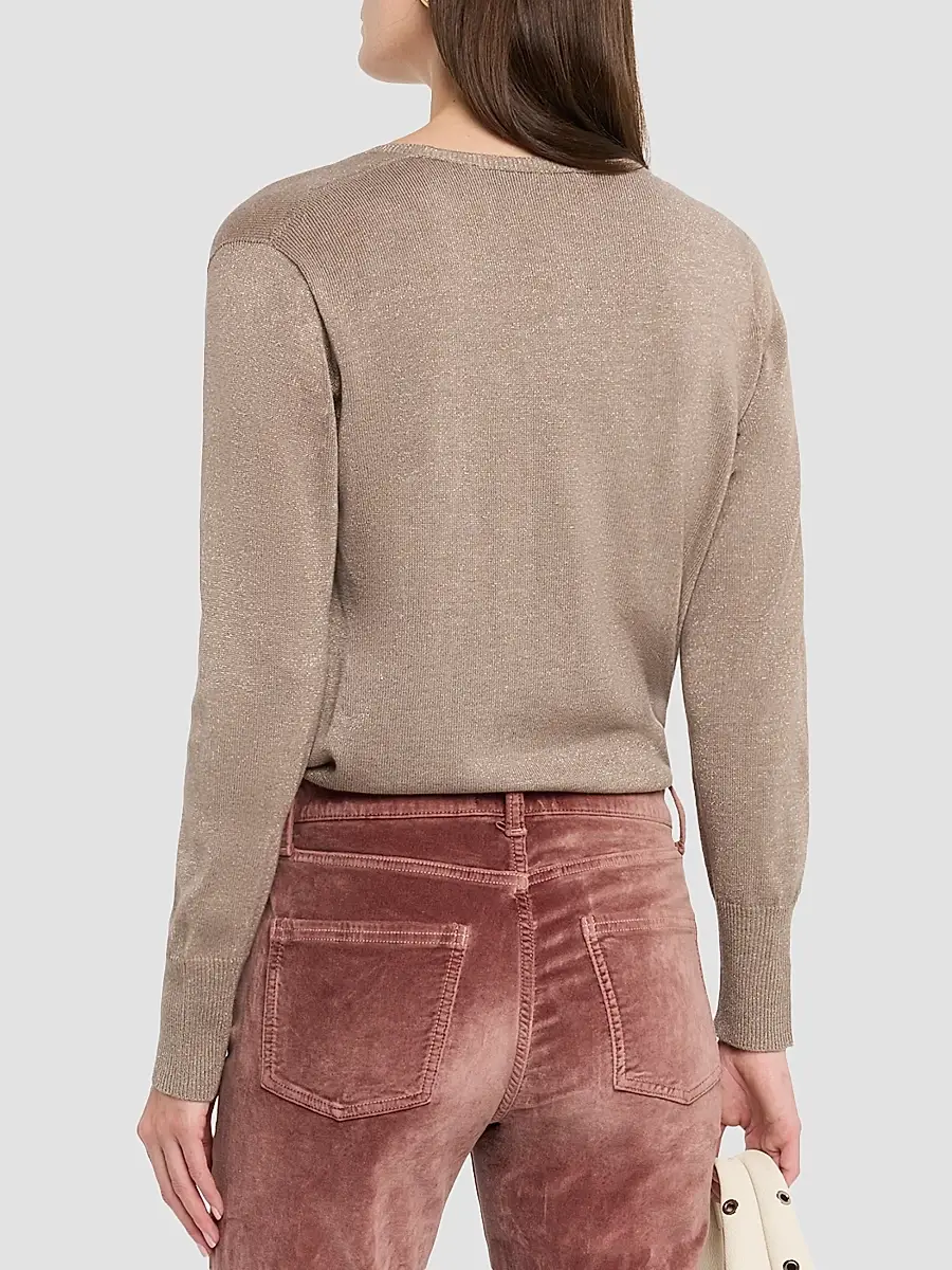 Kobi Halperin Women's Vinny Wool Shimmer V-Neck Sweater | Thumbnail 3 Kobi Halperin Women's Vinny Wool Shimmer V-Neck Sweater | Thumbnail 3