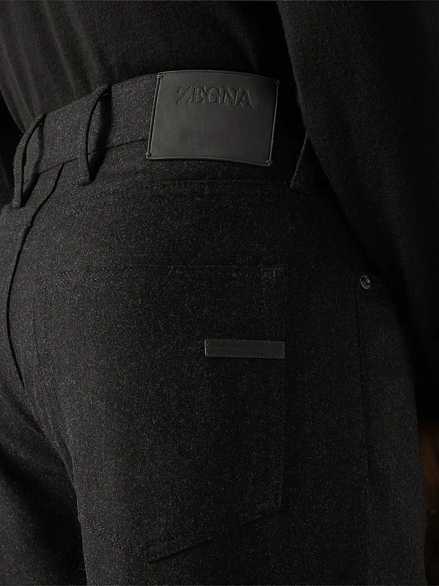 Zegna Men's Wool and Cashmere Roccia Pants | Thumbnail 5
