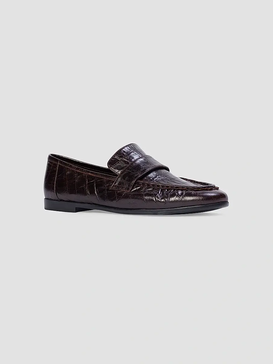 Black Suede Studio Women's Arrow Printed Loafers | Thumbnail 2