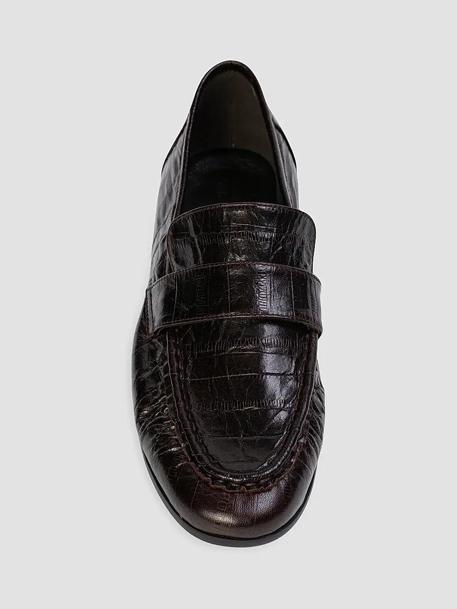 Black Suede Studio Women's Arrow Printed Loafers | Thumbnail 3